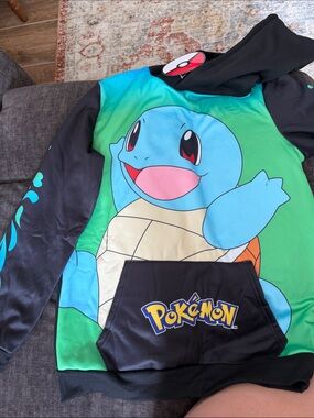 Kids' Pokemon Squirtle Hoodie - Blue & Green